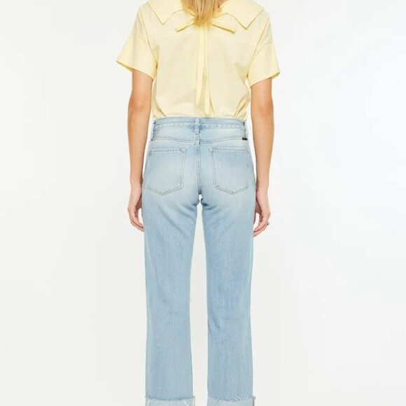 Kancan Mid Rise Distressed Boyfriend Jeans - Picture 6 of 7